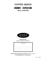 Preview for 14 page of Coffee Queen SUNNY OUTSIDE User Manual