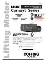 Preview for 1 page of Coffing Hoists Concert Series Operating, Maintenance & Parts Manual