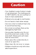 Preview for 3 page of Coghlan's Camp Cooker Instructions And Recipes Manual