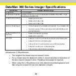 Preview for 24 page of Cognex DataMan 360 Series Quick Reference Manual