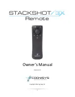 Cognisys STACKSHOT 3X Owner'S Manual preview