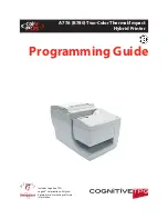 Предварительный просмотр 1 страницы CognitiveTPG A776 ColorPOS Programming Manual