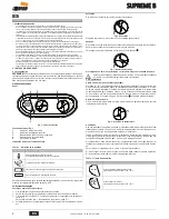 Предварительный просмотр 2 страницы Cointra SUPREME 11 B Instructions For Use, Installation And Maintenance