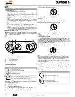 Preview for 12 page of Cointra SUPREME 11 B Instructions For Use, Installation And Maintenance