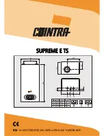 Preview for 1 page of Cointra supreme e ts Instructions For Use, Installation And Maintenance