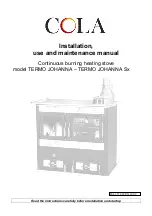 Preview for 1 page of Cola TERMO JOHANNA Installation, Use And Maintenance Manual