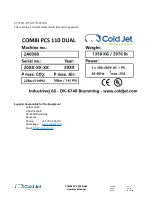 Preview for 10 page of Cold Jet 2A0388 Operator'S Manual