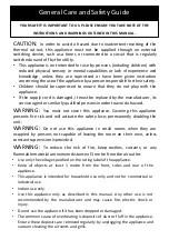 Preview for 3 page of Coldair GCV440 Operating Instructions Manual