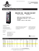 Preview for 1 page of ColdTech J1GR-15S Specifications