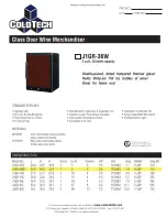 Предварительный просмотр 1 страницы ColdTech J1GR-36W Specifications