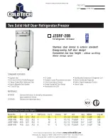 Предварительный просмотр 1 страницы ColdTech J2SRF-20B Specifications