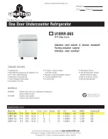 Preview for 1 page of ColdTech U1BRR06S Specifications