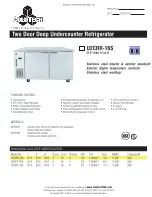 Preview for 1 page of ColdTech U2CRR-16S Specifications