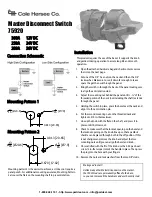 Cole Hersee 75920 Quick Start Manual preview