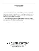 Предварительный просмотр 10 страницы Cole Parmer 04807-20 Operation Manual And Parts List