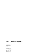 Preview for 12 page of Cole Parmer 120v: 04801-20 User Manual