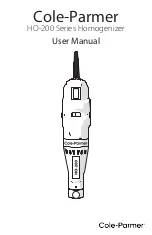 Cole Parmer HO-200 Series User Manual preview