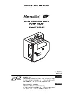 Предварительный просмотр 1 страницы Cole Parmer Masterflex I/P 77600-62 Operating Manual