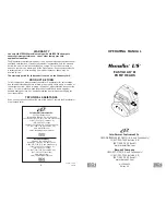 Preview for 1 page of Cole Parmer Masterflex L/S 77202-50 Operating Manual