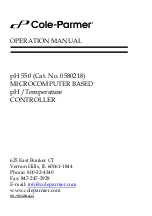 Cole Parmer pH 550 Operation Manual предпросмотр