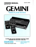 Coleco Gemini 2510 Owner'S Manual preview