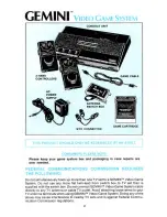 Preview for 2 page of Coleco Gemini 2510 Owner'S Manual