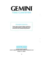 Preview for 16 page of Coleco Gemini 2510 Owner'S Manual