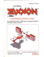 Coleco Zaxxon Cartidge Instructions preview