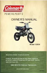 Предварительный просмотр 1 страницы Coleman Powersports 125DX 2020 Owner'S Manual