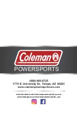 Preview for 39 page of Coleman Powersports BT200X Owner'S Manual