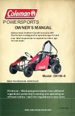 Coleman Powersports CK100-S Owner'S Manual preview