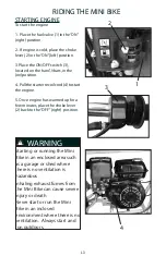 Предварительный просмотр 17 страницы Coleman Powersports CT200U-EX 2020 Owner'S Manual