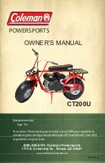 Предварительный просмотр 1 страницы Coleman Powersports CT200U Owner'S Manual