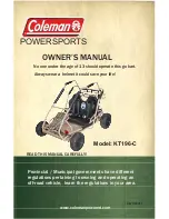 Coleman Powersports KT196-C Owner'S Manual preview
