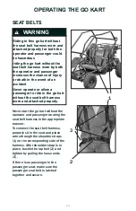 Предварительный просмотр 19 страницы Coleman Powersports KT196 Owner'S Manual