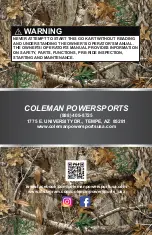 Preview for 10 page of Coleman Powersports Realtree RTK100 Assembly Instructions Manual