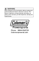 Предварительный просмотр 12 страницы Coleman Powersports RTK196 Assembly Instructions Manual