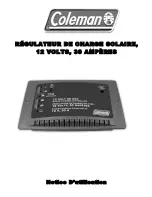 Предварительный просмотр 7 страницы Coleman 12 VOLT 30 AMP SOLAR CHARGE CONTROLLER User Manual