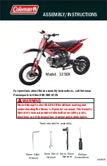 Coleman 125DX Assembly Instructions предпросмотр