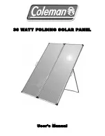 Coleman 36 WATT FOLDING SOLAR PANEL User Manual preview