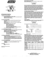 Preview for 2 page of Coleman 40-118 Operation Instruction