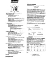 Preview for 2 page of Coleman 40-879 Operating Instructions