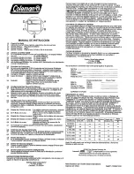 Предварительный просмотр 2 страницы Coleman 40-919 Instruction Manual