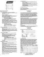 Предварительный просмотр 2 страницы Coleman 40-921 Operating Instructions