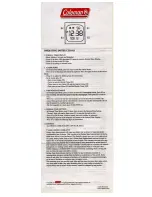 Preview for 1 page of Coleman 40-927 Operating Instructions