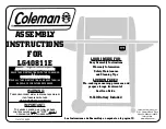 Coleman 4000 Series LG40811E Assembly Instructions Manual предпросмотр