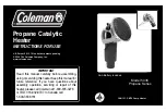 Coleman 5036 Propane Series Instructions For Use Manual предпросмотр