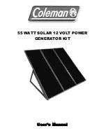 Coleman 55 WATT SOLAR 12 VOLT POWER GENERATOR KIT User Manual preview