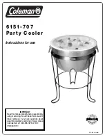 Preview for 1 page of Coleman 6151-707 Instructions For Use