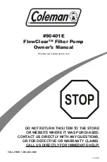 Coleman 90401E User Manual preview